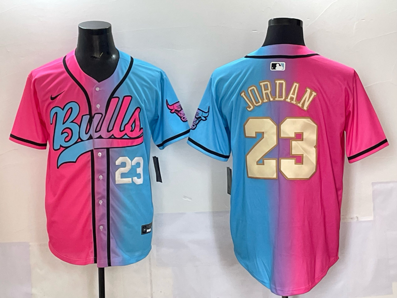 Men Chicago Bulls Nike #23 Jordan Blue pink NBA 2025 Jersey style 003->chicago bulls->NBA Jersey